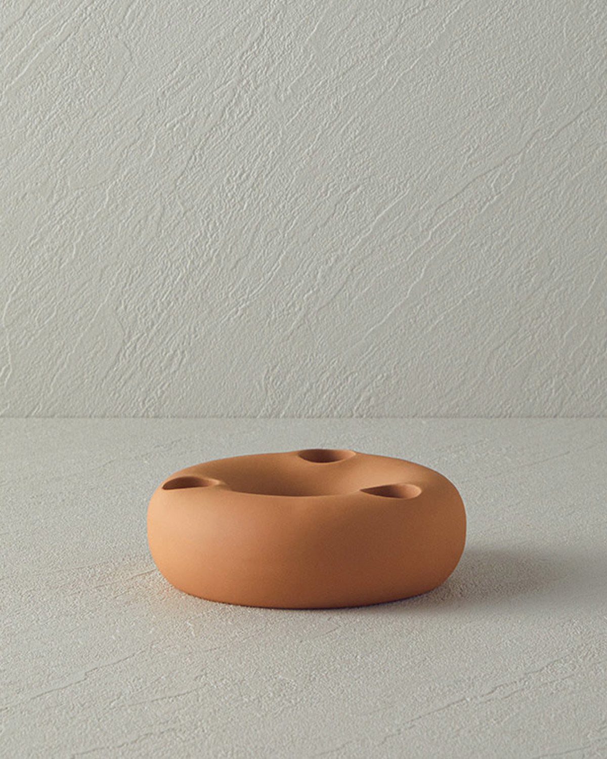 Ruth Ceramic Candle Holder 12.5x4 cm Orange