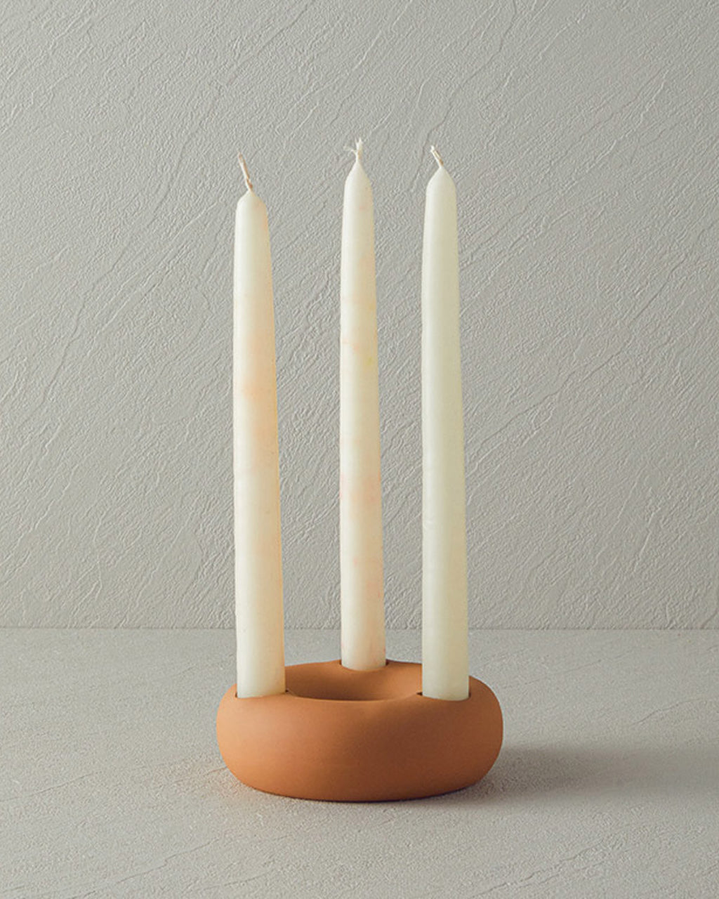 Ruth Ceramic Candle Holder 12.5x4 cm Orange (view 3)