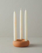 Ruth Ceramic Candle Holder 12.5x4 cm Orange (view 3)