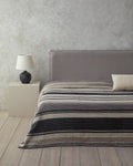 Striped Four Seasons Double Size Blanket 180x220 cm Anthracite