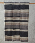 Striped Four Seasons Double Size Blanket 180x220 cm Anthracite (view 2)