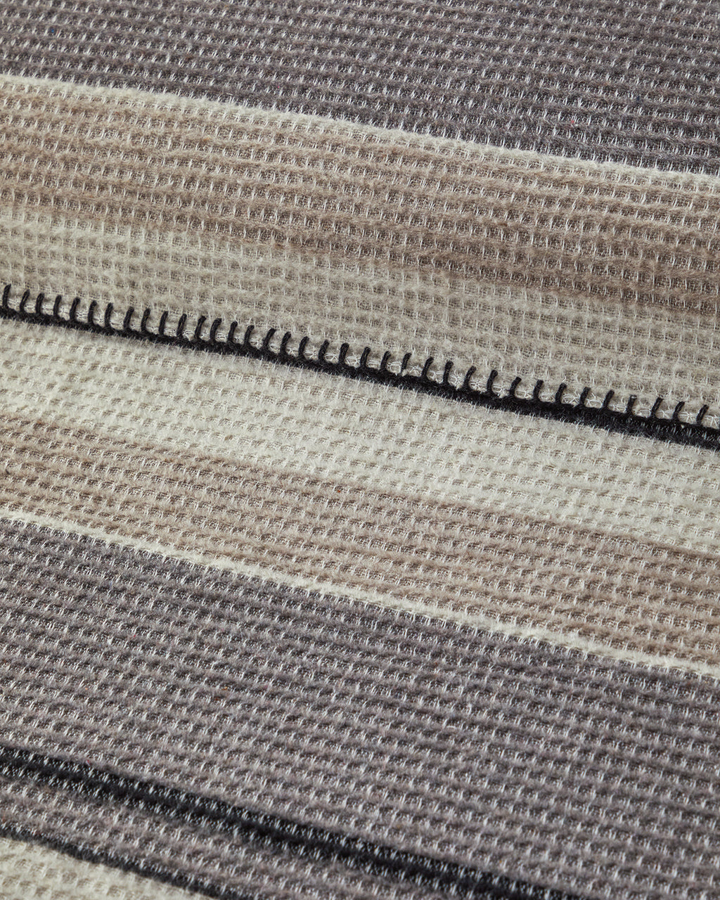 Striped Four Seasons Double Size Blanket 180x220 cm Anthracite (view 3)