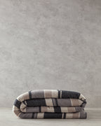 Striped Four Seasons Double Size Blanket 180x220 cm Anthracite (view 4)