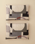 Dynamic Square Soft Cotton with Digital Print 2 pcs Pillow Case 50x70 cm Beige - Terracotta