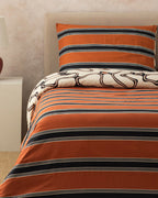 Abstract Art Soft Cotton with Digital Print Double Size Duvet Cover Set 200x220 cm Beige (view 2)