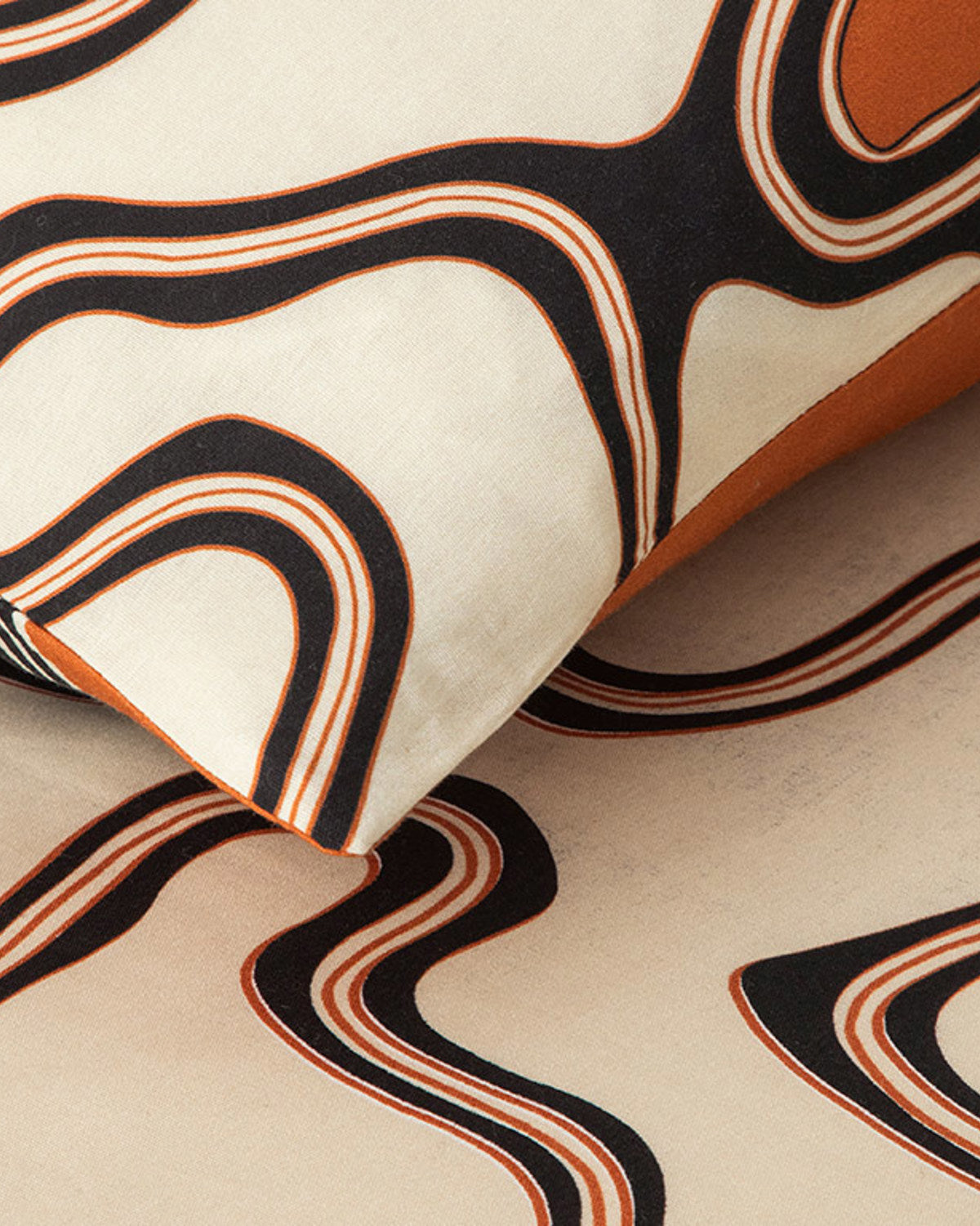 Abstract Art Soft Cotton with Digital Print Double Size Duvet Cover Set 200x220 cm Beige (view 3)