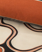 Abstract Art Soft Cotton with Digital Print Double Size Duvet Cover Set 200x220 cm Beige (view 4)