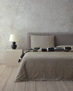 Geodesic Soft Cotton with Digital Print Duvet Cover Set Anthracite - Green (view 9)