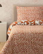 Grandiflora Soft Cotton with Digital Print Duvet Cover Set - Terracotta - Double 200x220 cm (view 2)