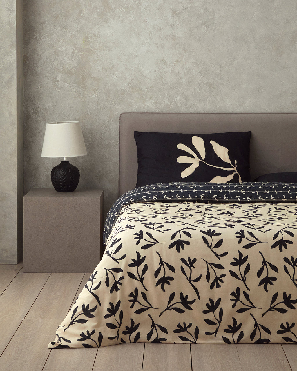 Vinette Soft Cotton with Digital Print Duvet Cover Set - Beige - Single 160x220 cm