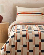 Timeline Soft Cotton with Digital Print Duvet Cover Set Terracotta - Double 200x220 cm