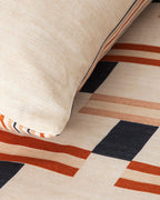 Timeline Soft Cotton with Digital Print Duvet Cover Set Terracotta (view 3)