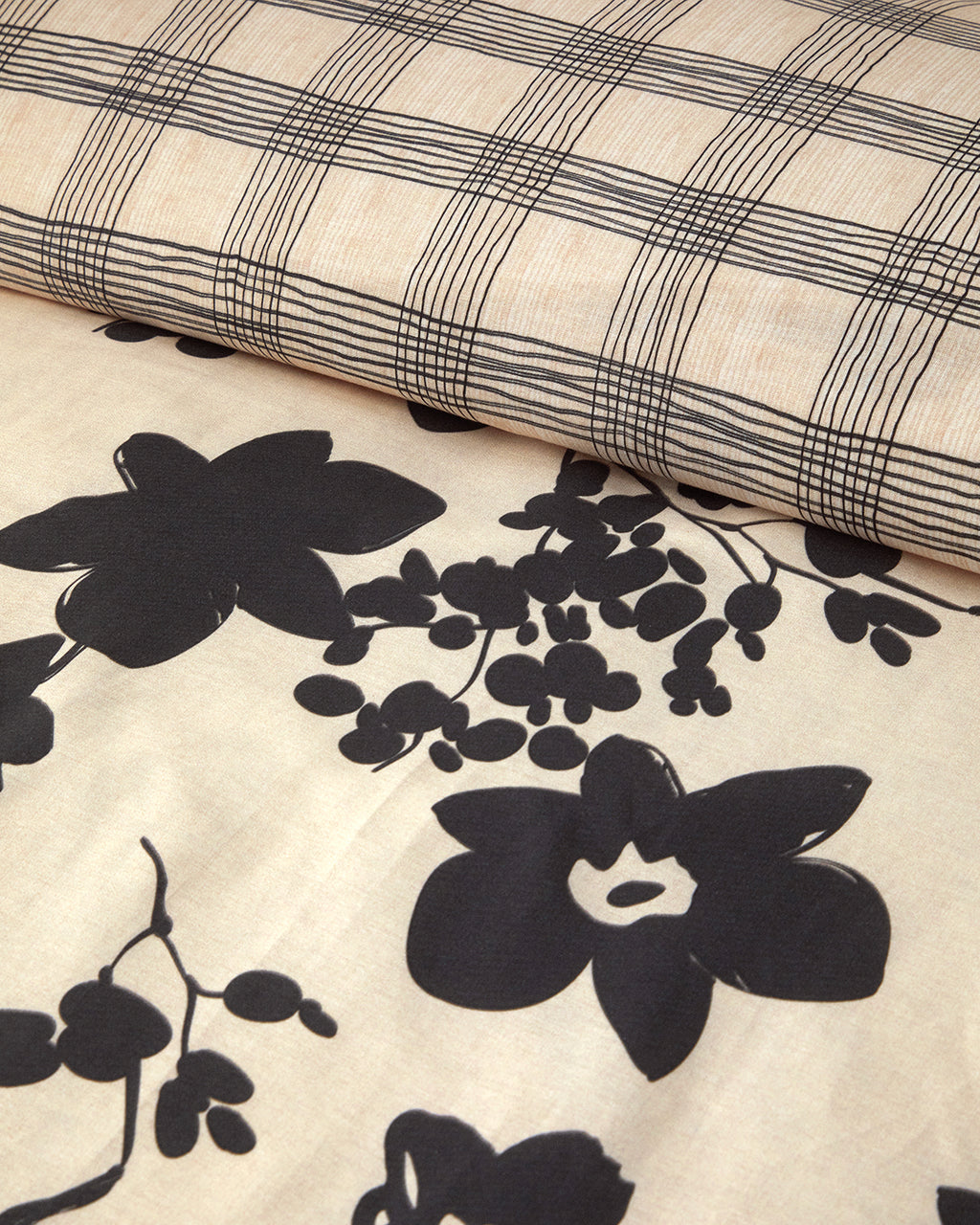 Cosmos Garden Soft Cotton with Digital Print Single Size Duvet Cover Set 160x220 cm Beige (view 2)