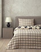 Cosmos Garden Soft Cotton with Digital Print Single Size Duvet Cover Set 160x220 cm Beige (view 4)