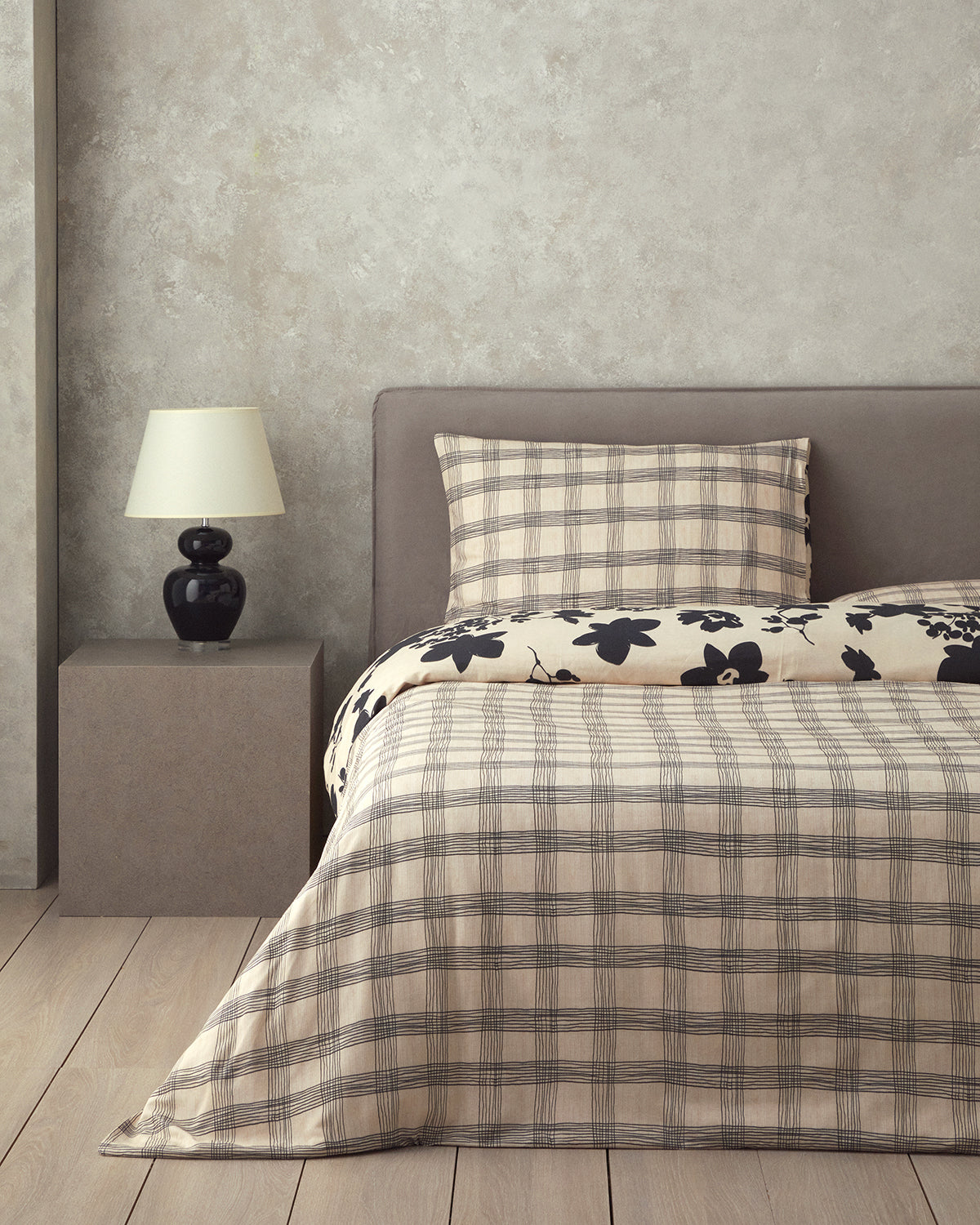 Cosmos Garden Soft Cotton with Digital Print Single Size Duvet Cover Set 160x220 cm Beige (view 4)