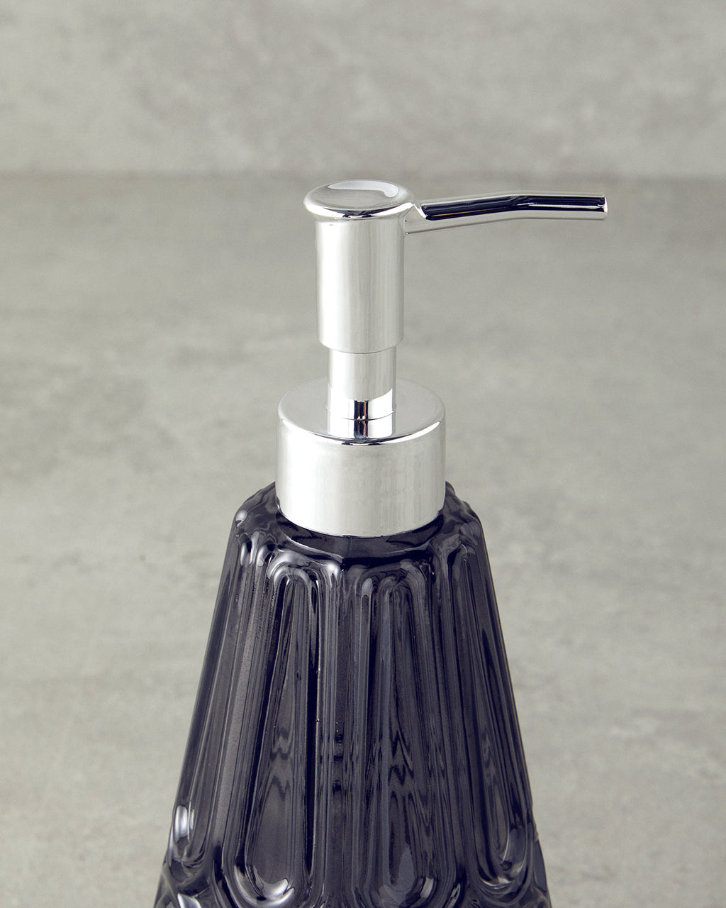 Diana Glass Bathroom Soap Dispenser 10x22 cm Anthracite (view 2)