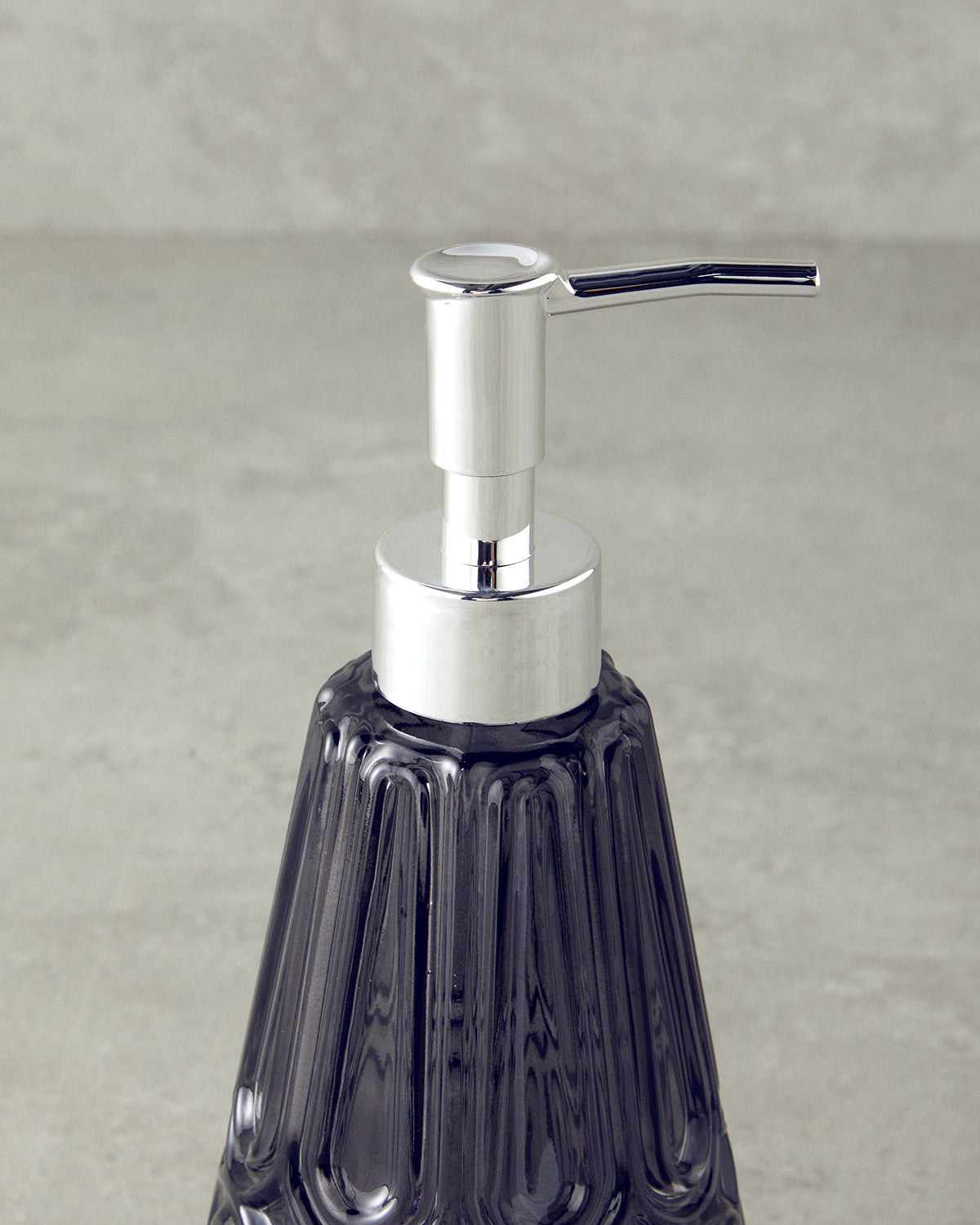 Diana Glass Bathroom Soap Dispenser 10x22 cm Anthracite (view 2)