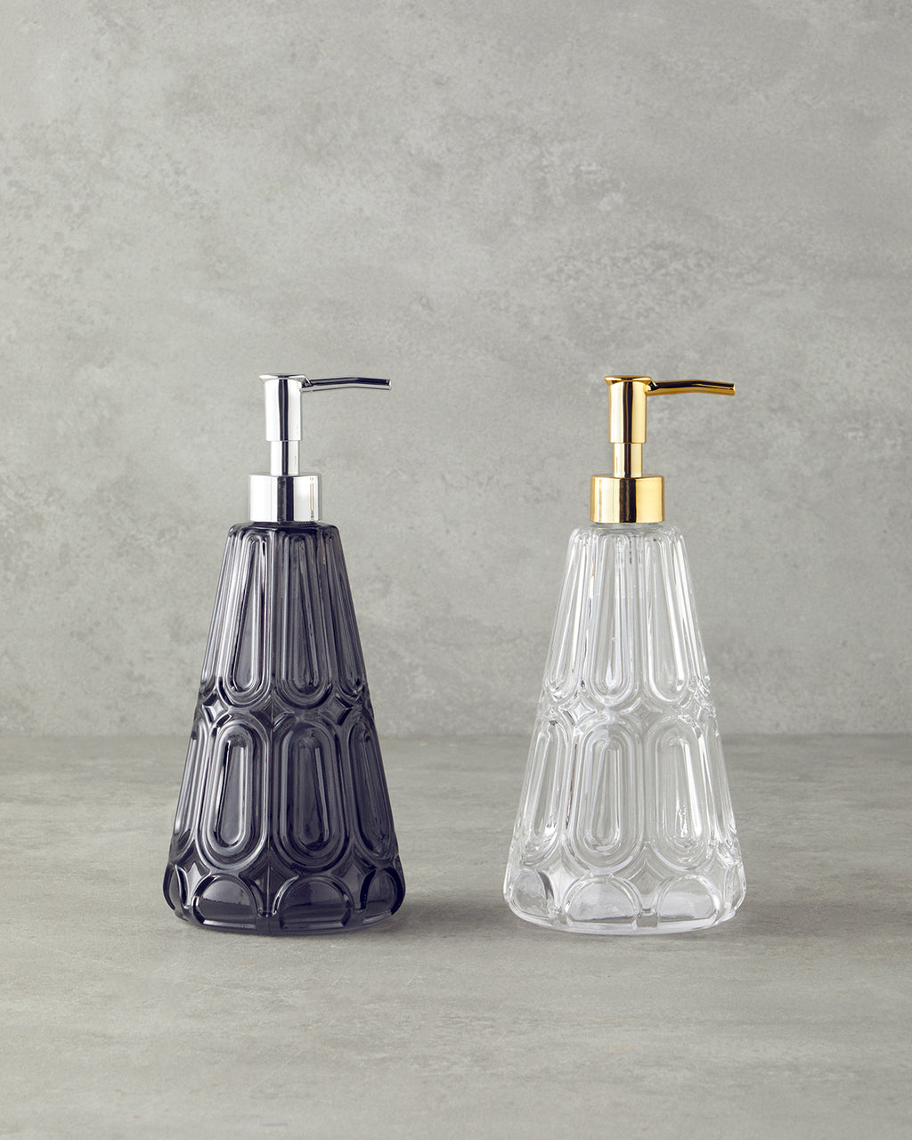 Diana Glass Bathroom Soap Dispenser 10x22 cm Anthracite (view 3)