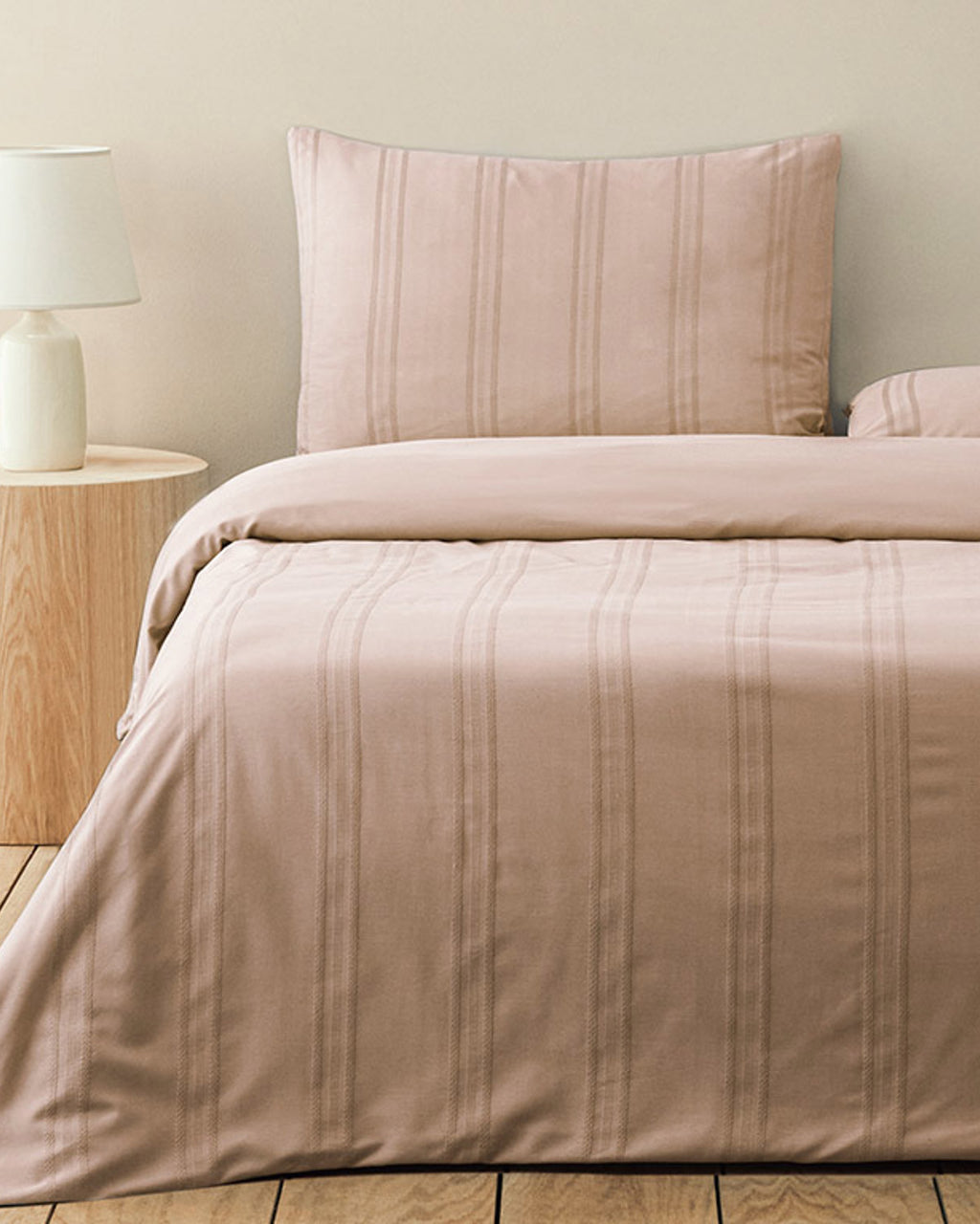 Fancy Premium Soft Cotton Duvet Cover Set - Dusty Rose - Double 200x220 cm