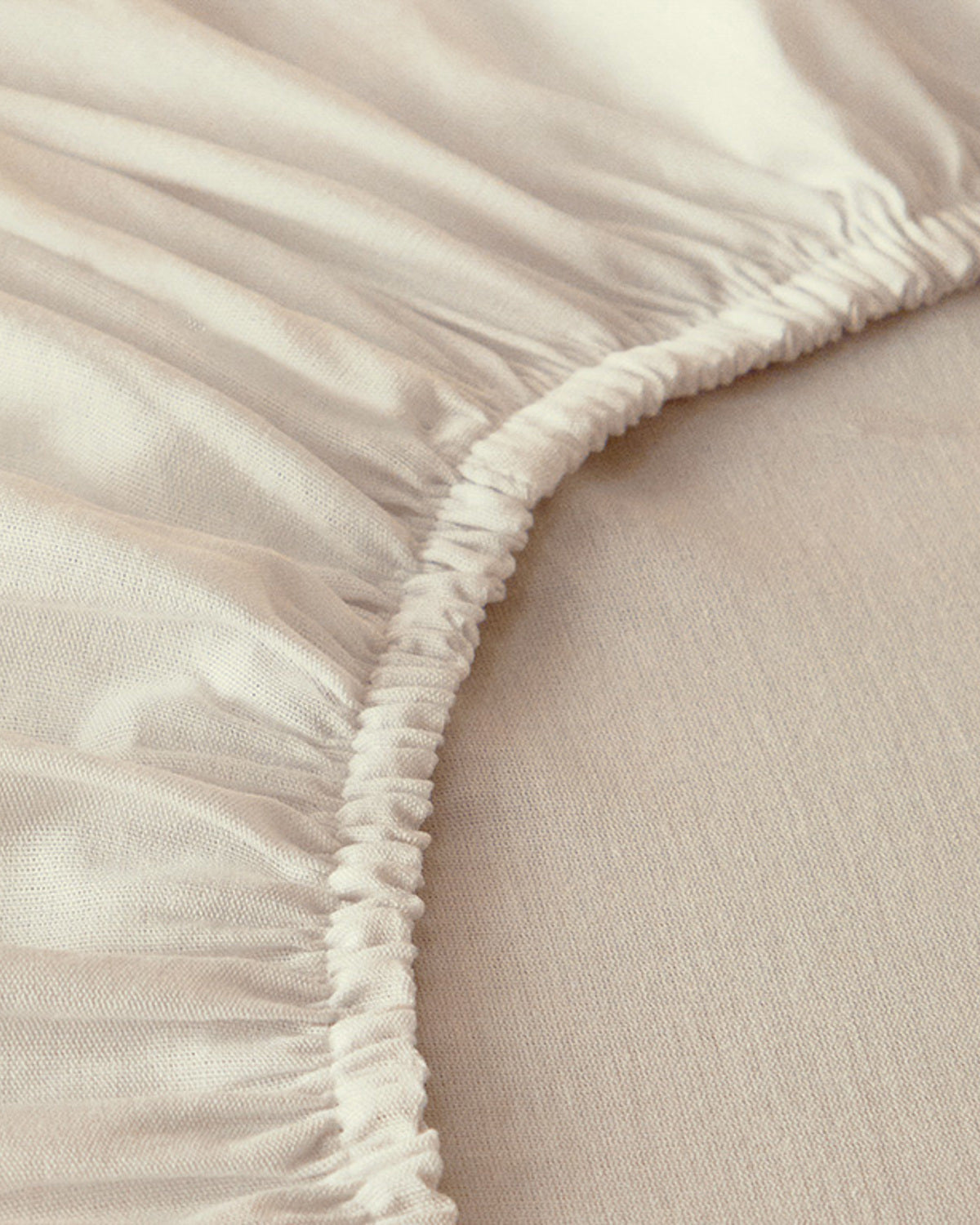 Novella Premium Soft Cotton Fitted Sheet - Beige, Gray & White - Beige - Double 160x200 cm (view 2)
