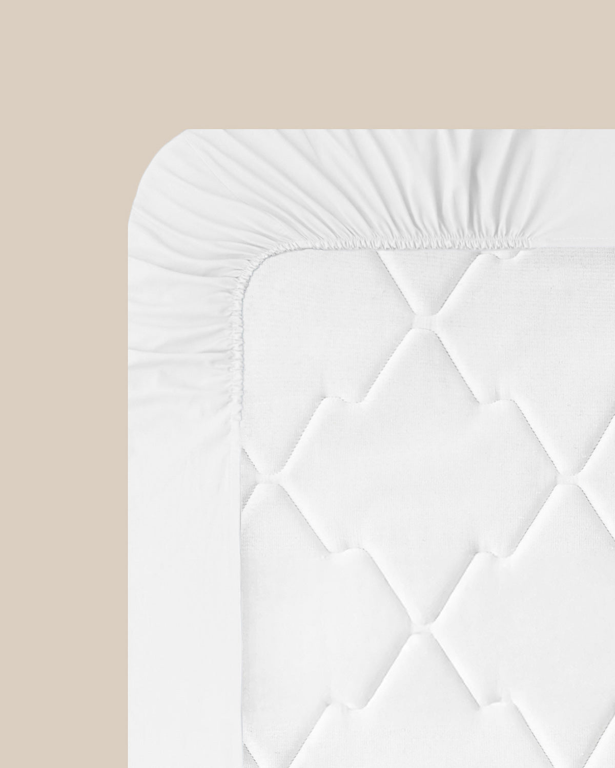 Novella Premium Soft Cotton Fitted Sheet - Beige, Gray & White (view 15)