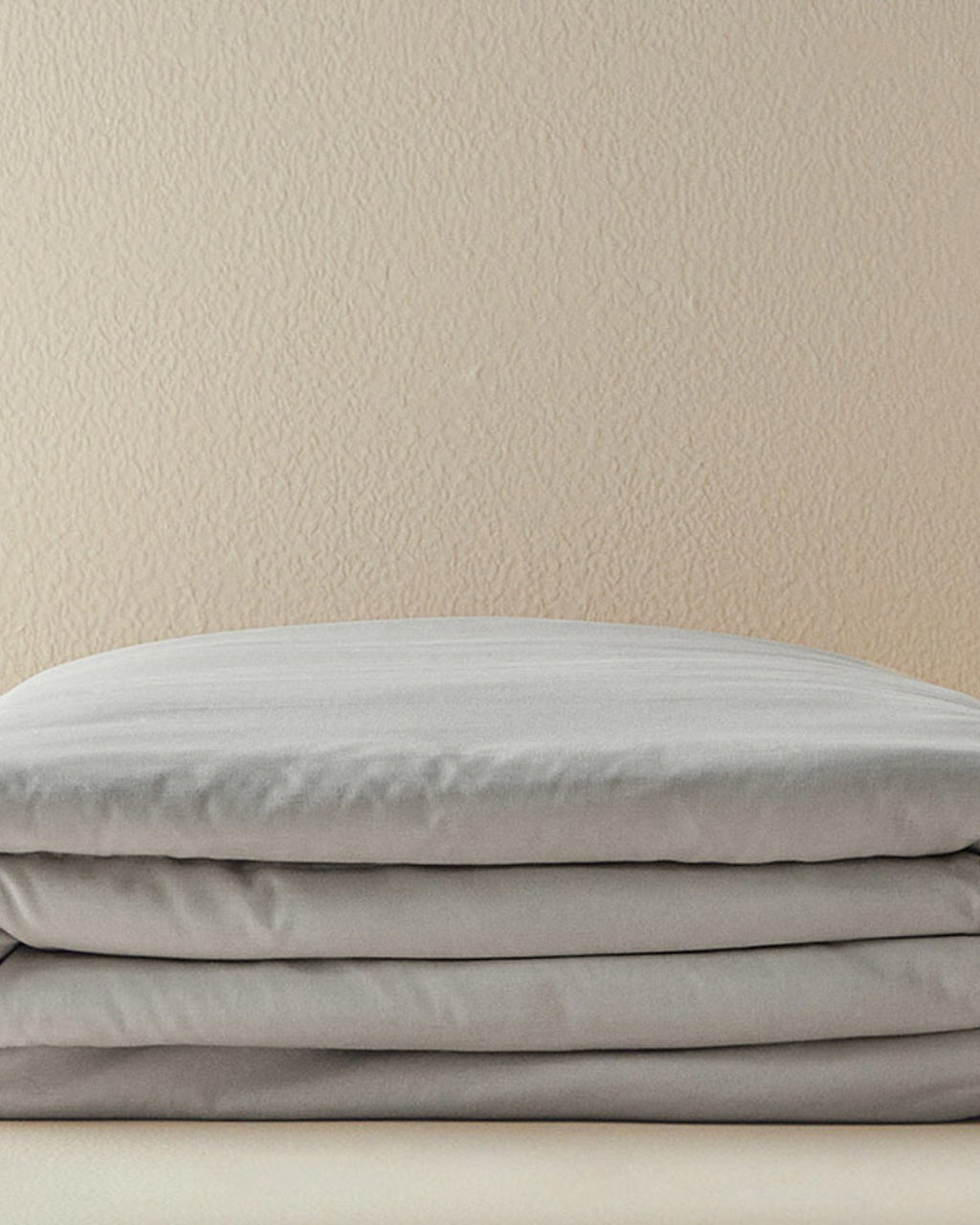 Pure Cotton Duvet Cover - White, Pebble & Coffee Foam (view 12)