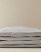 Pure Cotton Duvet Cover - White, Pebble & Coffee Foam (view 16)