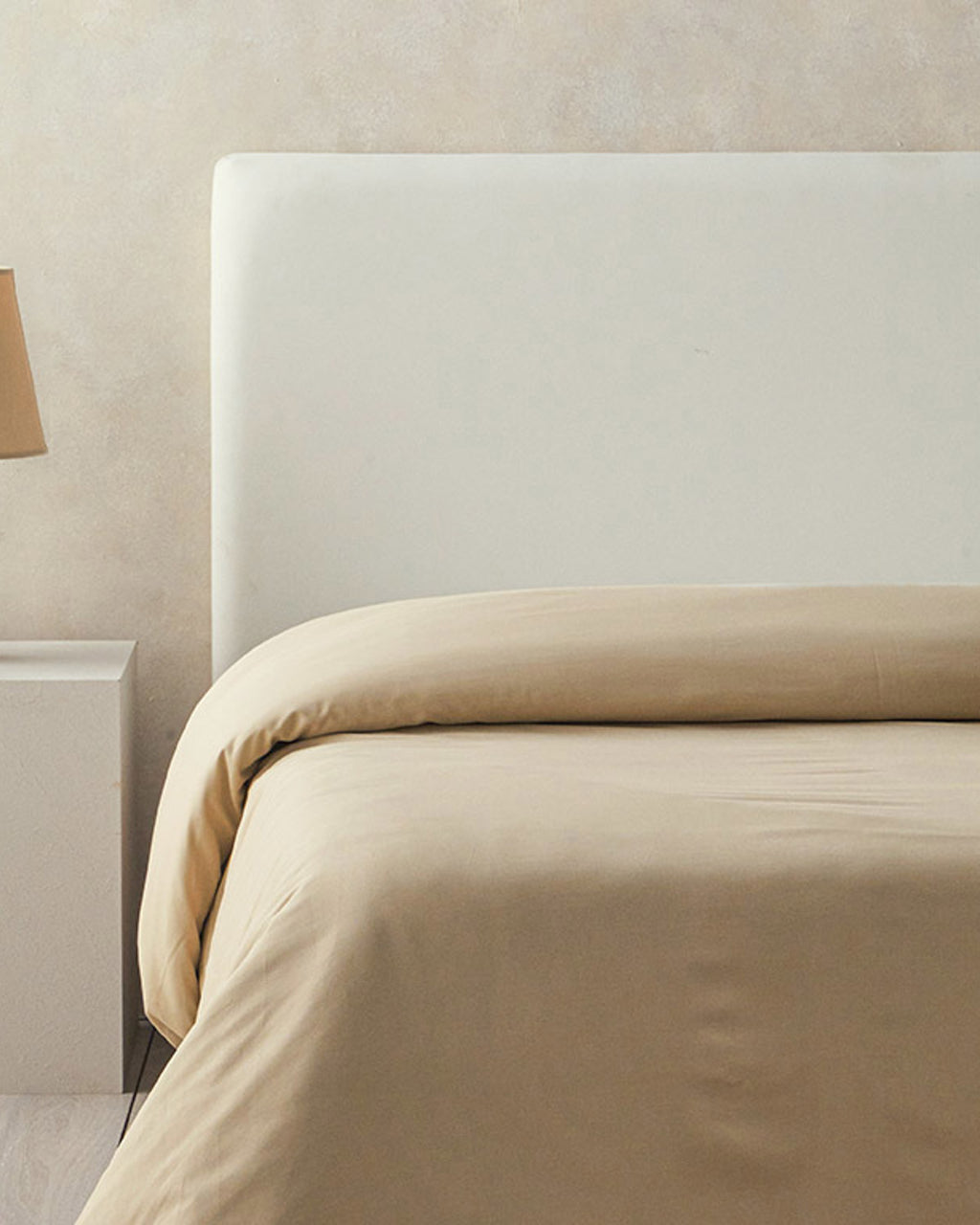 Pure Cotton Duvet Cover - White, Pebble & Coffee Foam (view 17)
