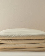 Pure Cotton Duvet Cover - White, Pebble & Coffee Foam (view 20)