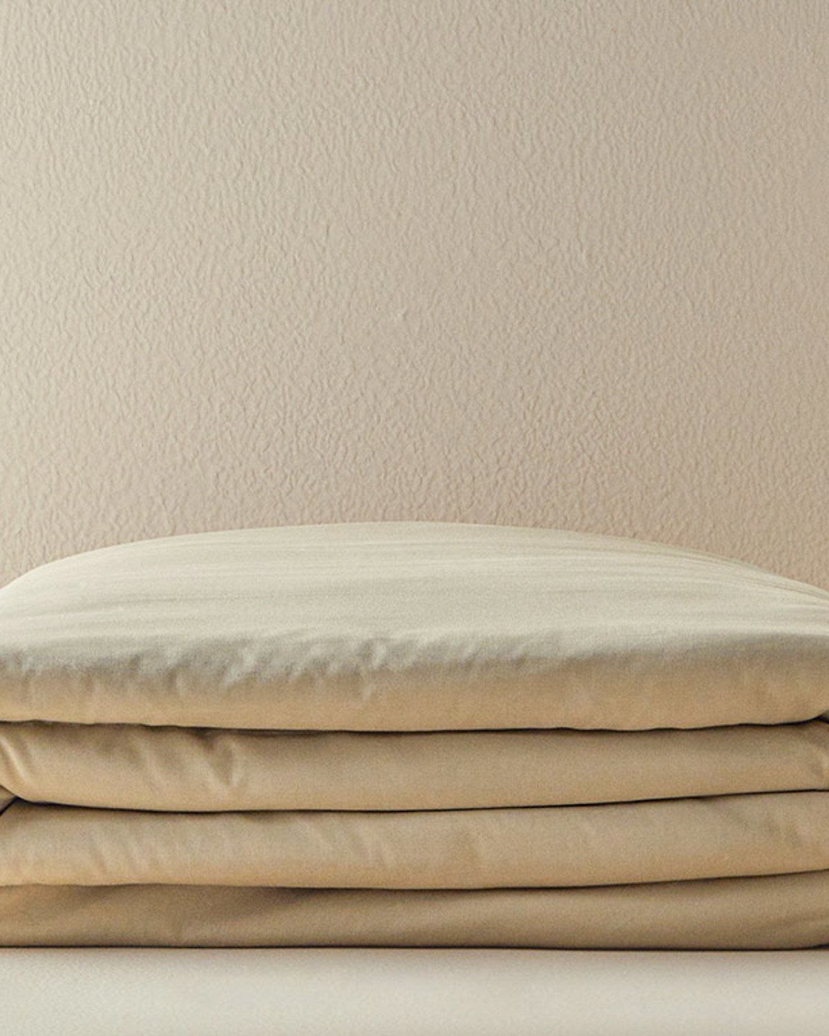 Pure Cotton Duvet Cover - White, Pebble & Coffee Foam (view 24)