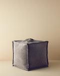 Mia Velvet Pouf 42x42 cm Anthracite