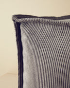 Mia Velvet Pouf 42x42 cm Anthracite (view 4)