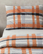 Easy Iron Double Size Duvet Cover Set 200x220 cm Terracotta (view 2)