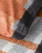 Easy Iron Double Size Duvet Cover Set 200x220 cm Terracotta (view 3)