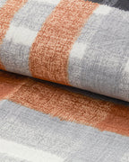 Easy Iron Double Size Duvet Cover Set 200x220 cm Terracotta (view 4)