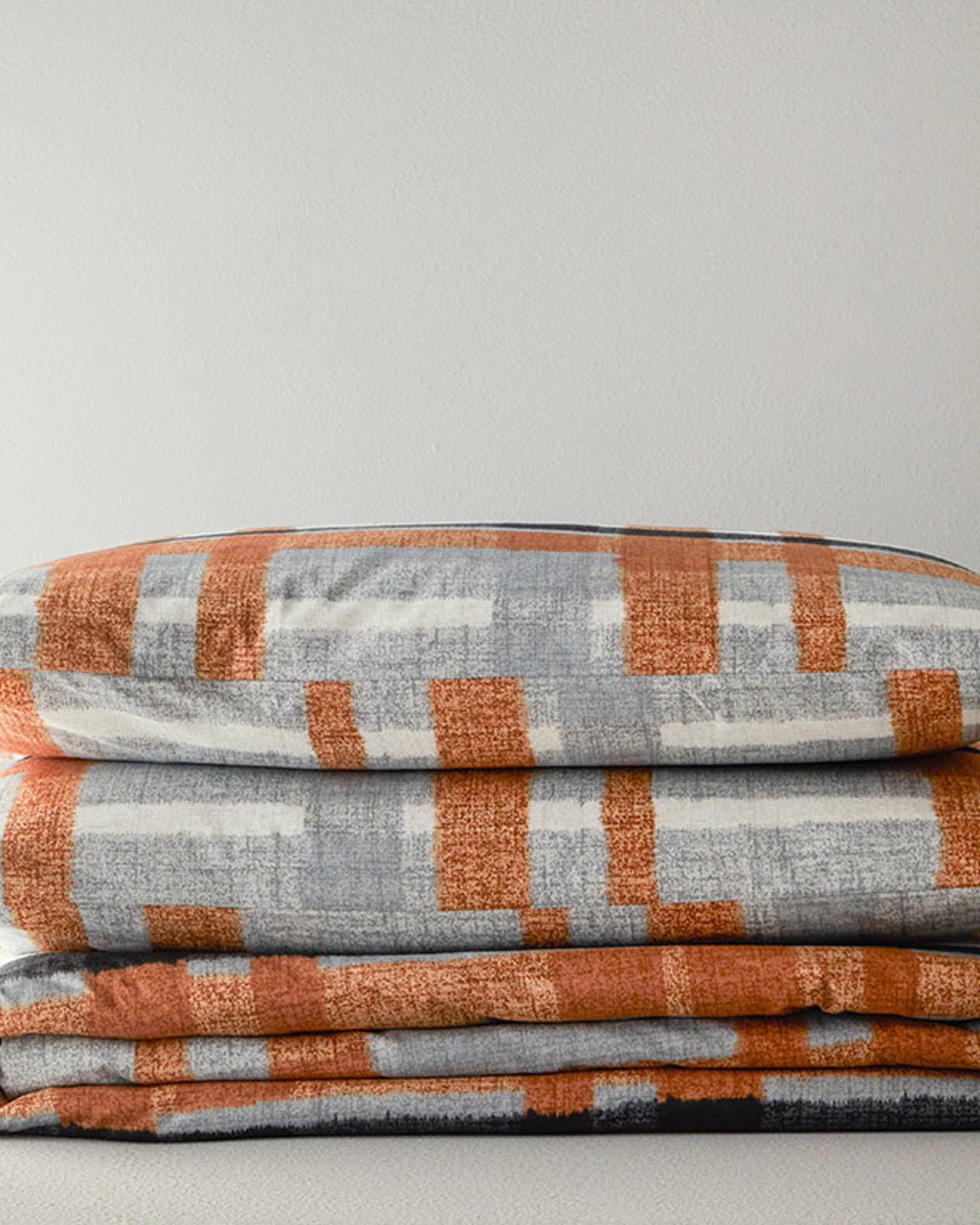 Easy Iron Double Size Duvet Cover Set 200x220 cm Terracotta (view 7)