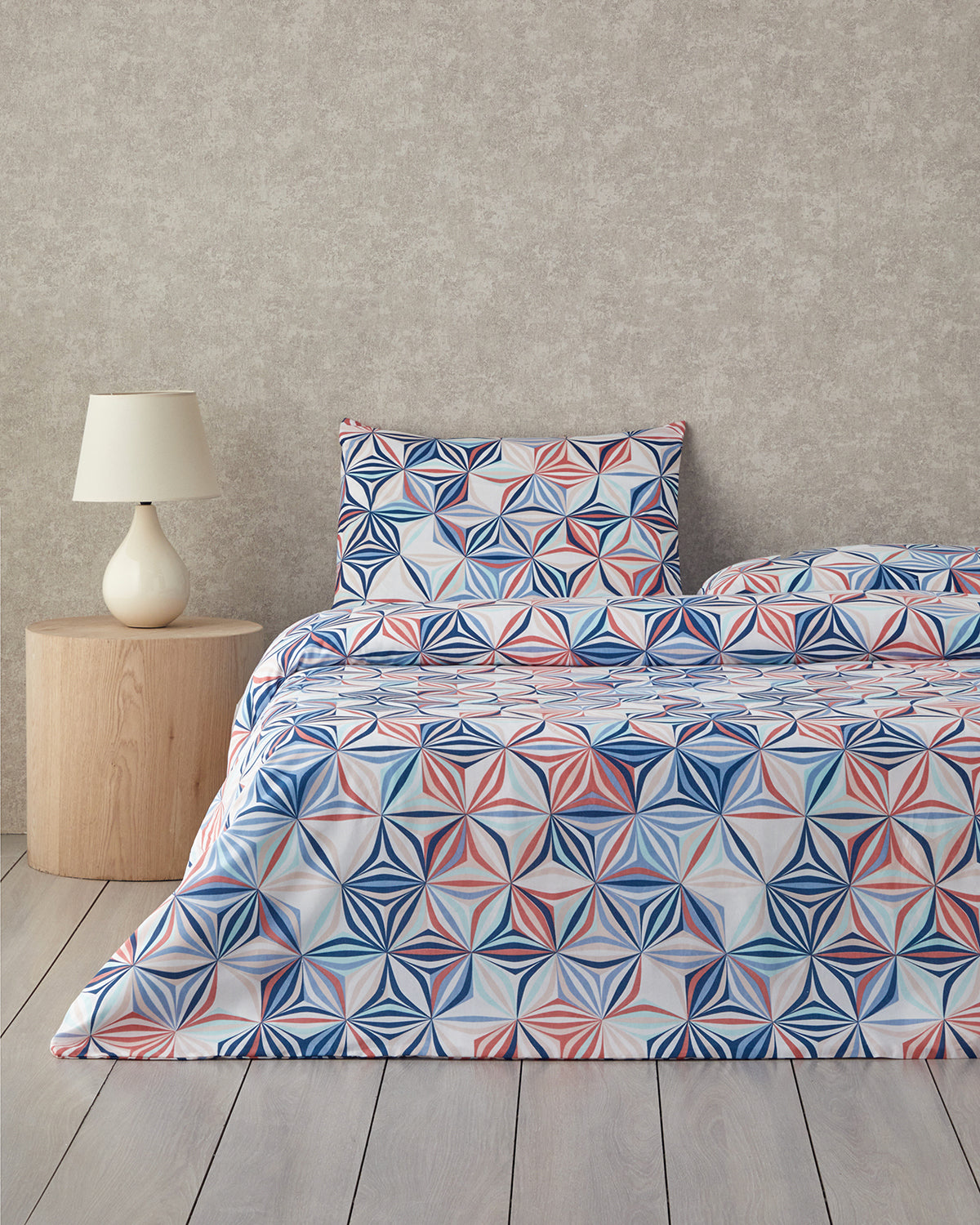 Easy Iron Double Size Duvet Cover Set 200x220 cm Blue