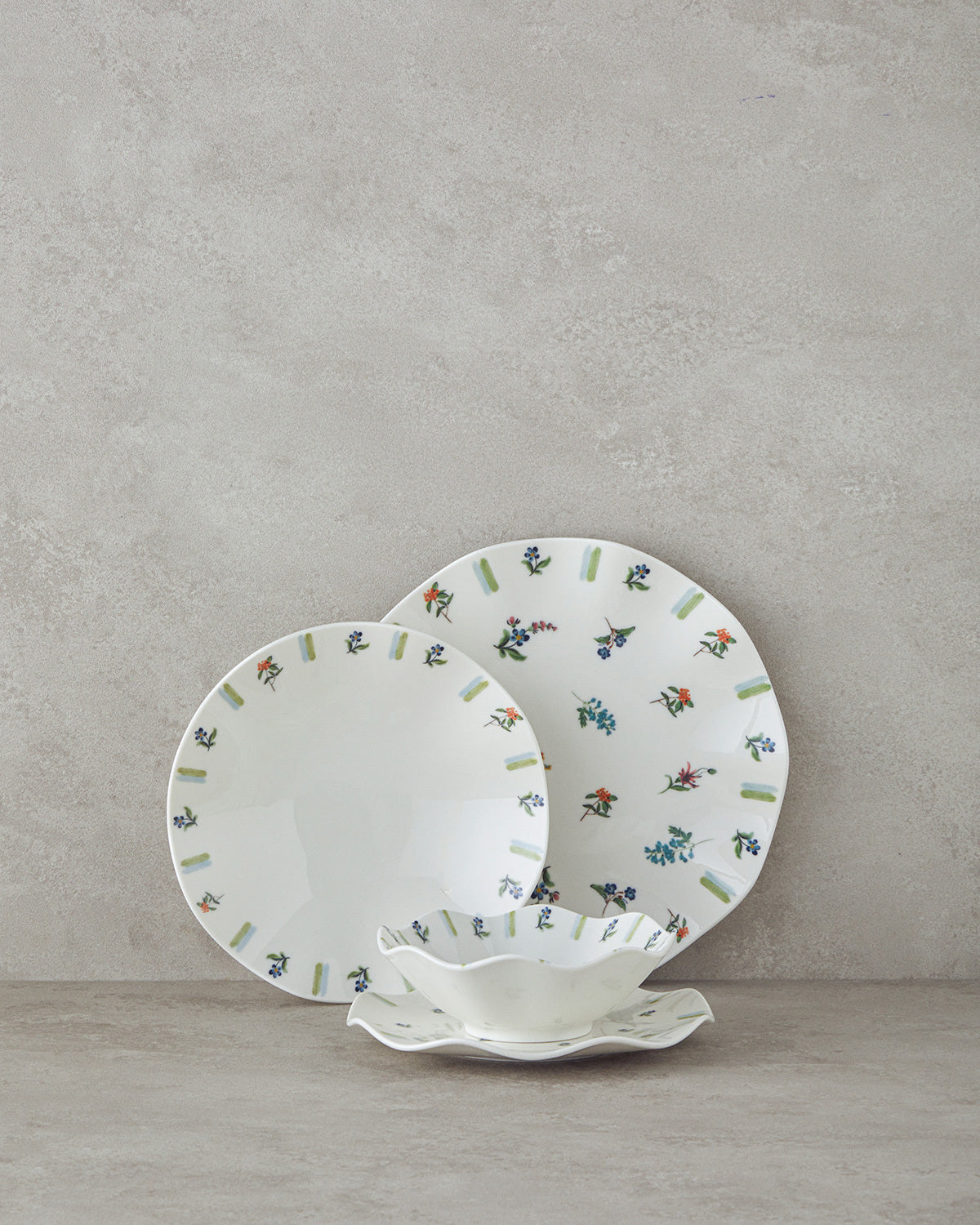 Pleasant Porcelain Table Set 24 Pieces, 6 Servings Green - Blue (view 5)