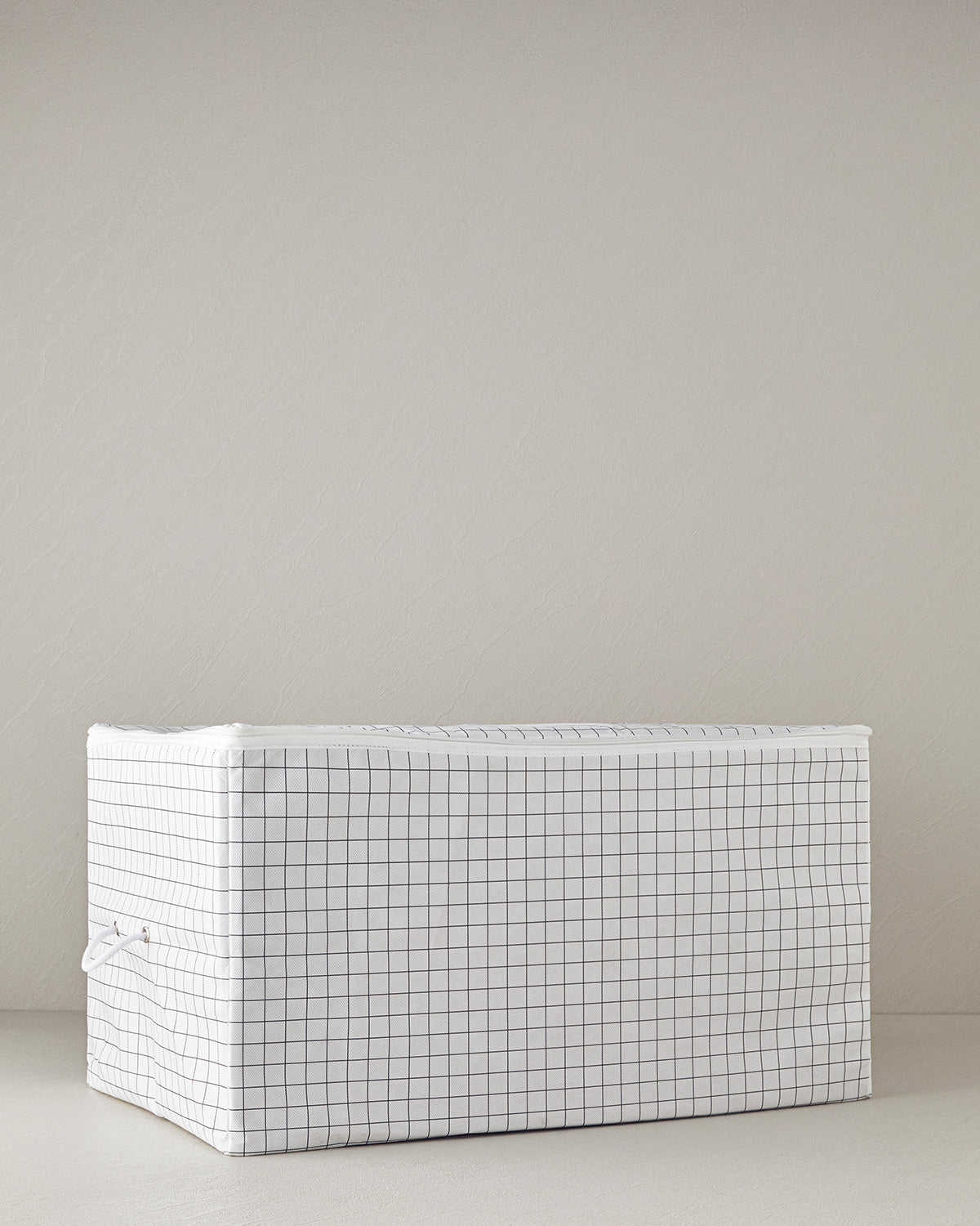 Striped Storage Bag White - 64x41x35 cm (view 2)