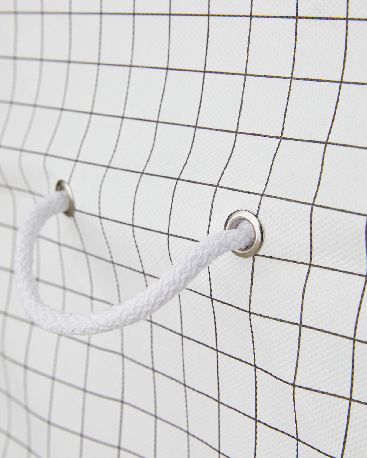 Striped Storage Bag White - 30x22x18 cm (view 3)