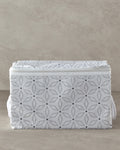 Flowery Storage Bag 30x22x18 cm White