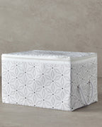 Flowery Storage Bag 30x22x18 cm White (view 2)
