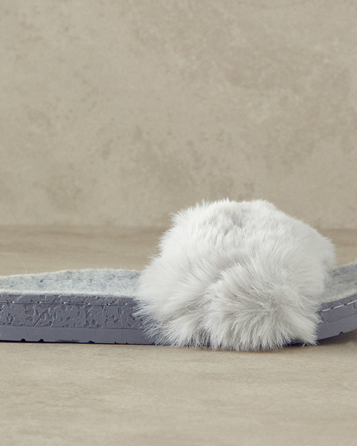 Ashley Felt Women House Slippers 36 Gray