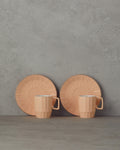 Angely New Bone China 4 Pieces 2 Servings Coffee Cup Set 80 ml - Salmon