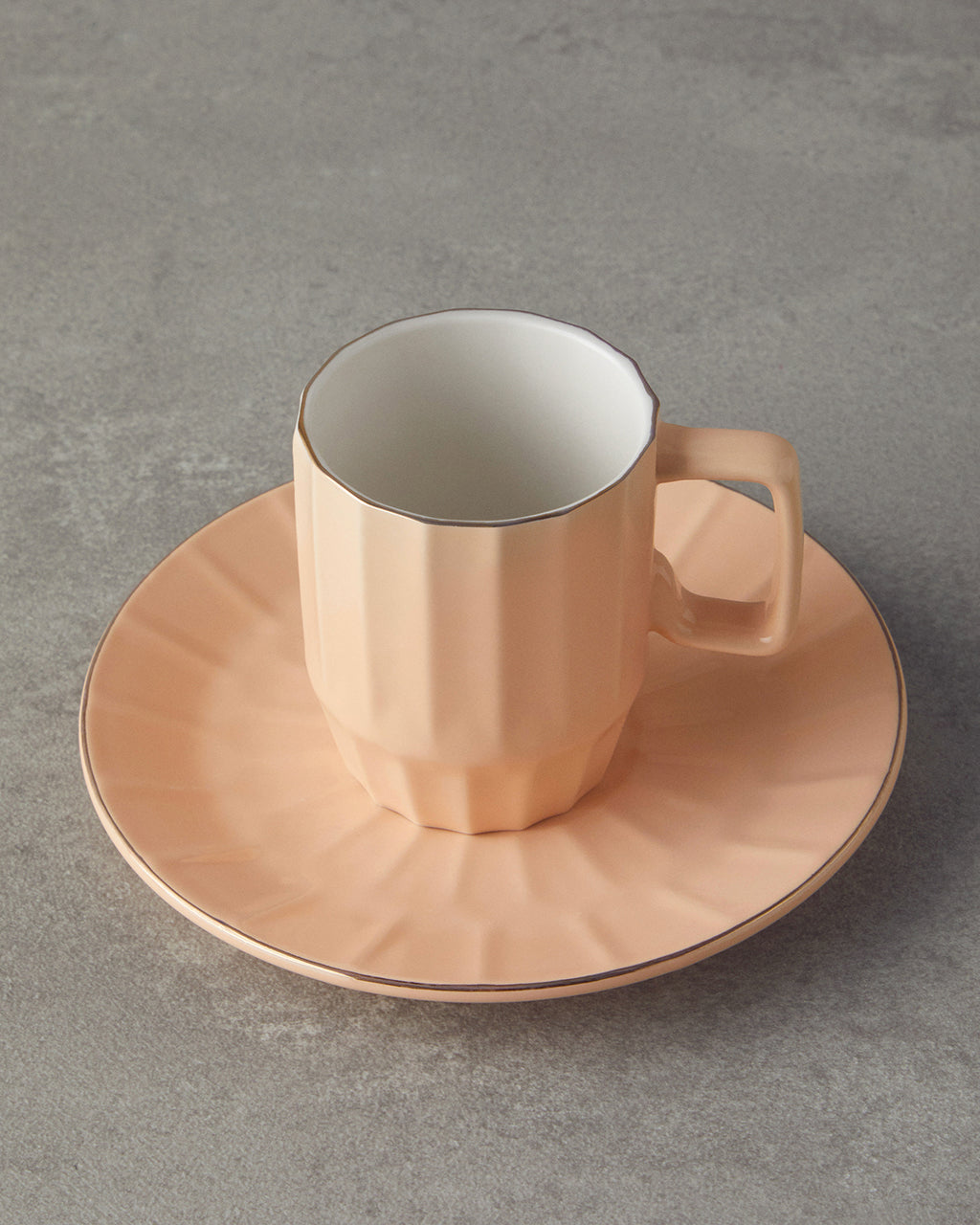 Angely New Bone China 4 Pieces 2 Servings Coffee Cup Set 80 ml (view 3)