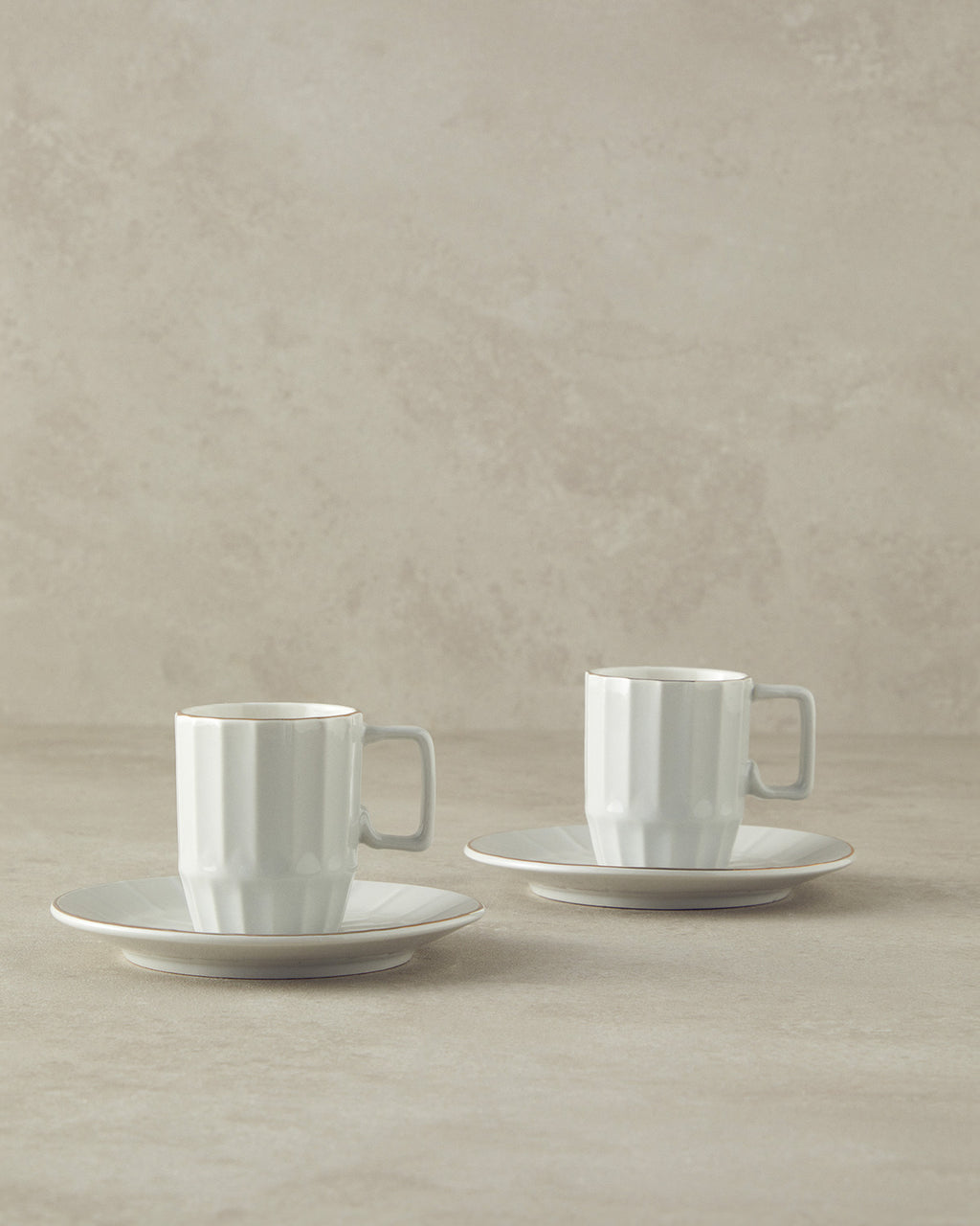 Angely New Bone China 4 Pieces 2 Servings Coffee Cup Set 80 ml (view 4)