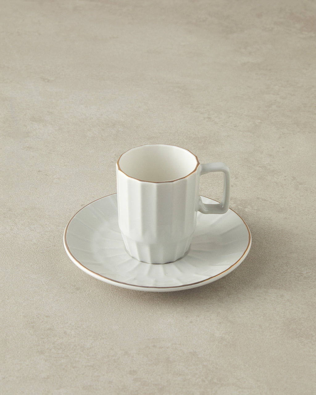 Angely New Bone China 4 Pieces 2 Servings Coffee Cup Set 80 ml (view 5)
