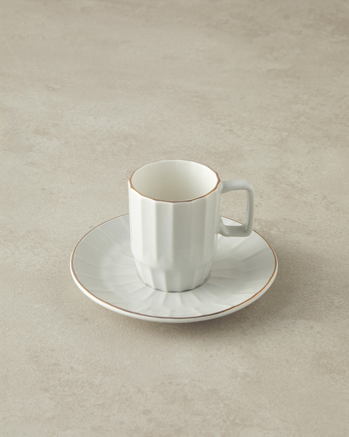 Angely New Bone China 4 Pieces 2 Servings Coffee Cup Set 80 ml (view 5)