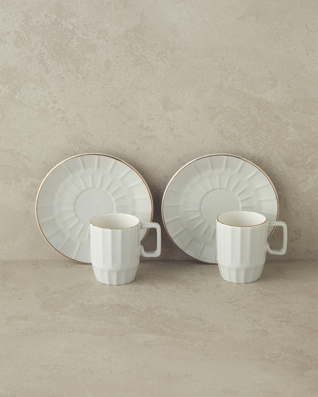 Angely New Bone China 4 Pieces 2 Servings Coffee Cup Set 80 ml (view 6)