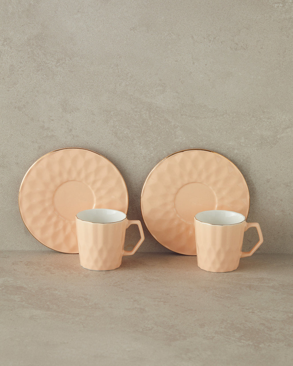 Hestia New Bone China 4 Pieces 2 Servings Coffee Cup Set 80 ml - Dark Green (view 3)